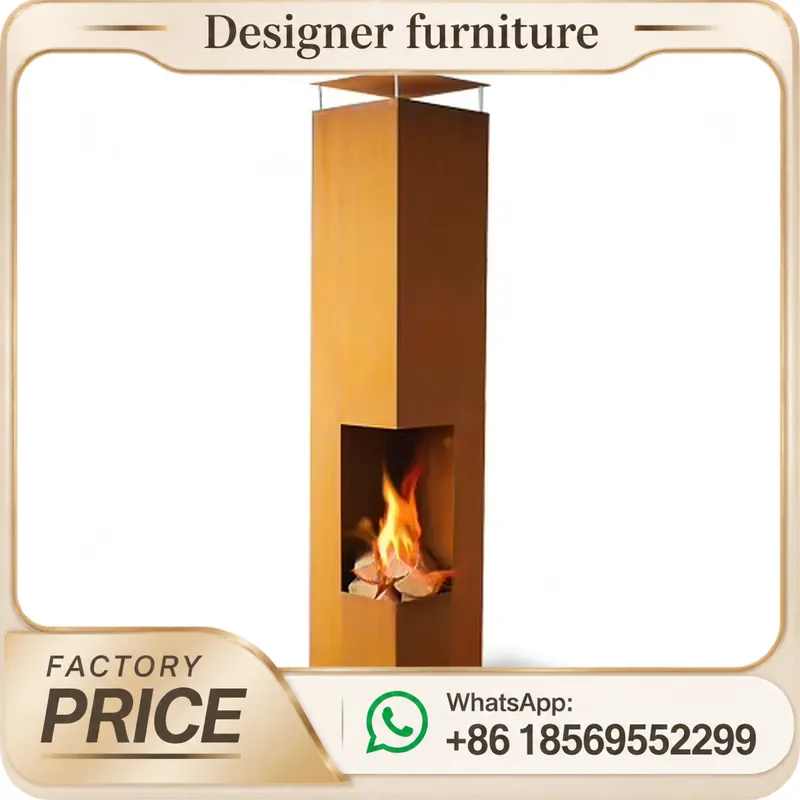 Outdoor Furniture Metal - Przenośny piec na pellet z kominem