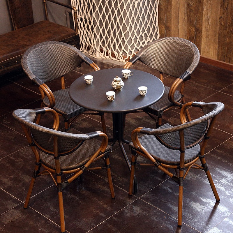 Outdoor Furniture Balcony - Nowoczesny zestaw stołu i krzeseł na