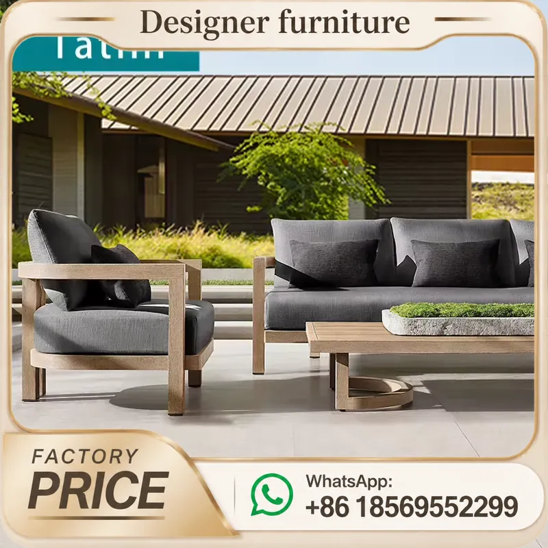 Zestaw sof z drewna teakowego, – Outdoor Furniture Teak recenzja i cena
