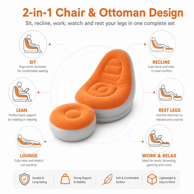 Nadmuchiwany zestaw wypoczynko – Outdoor Furniture Sales recenzja i cena