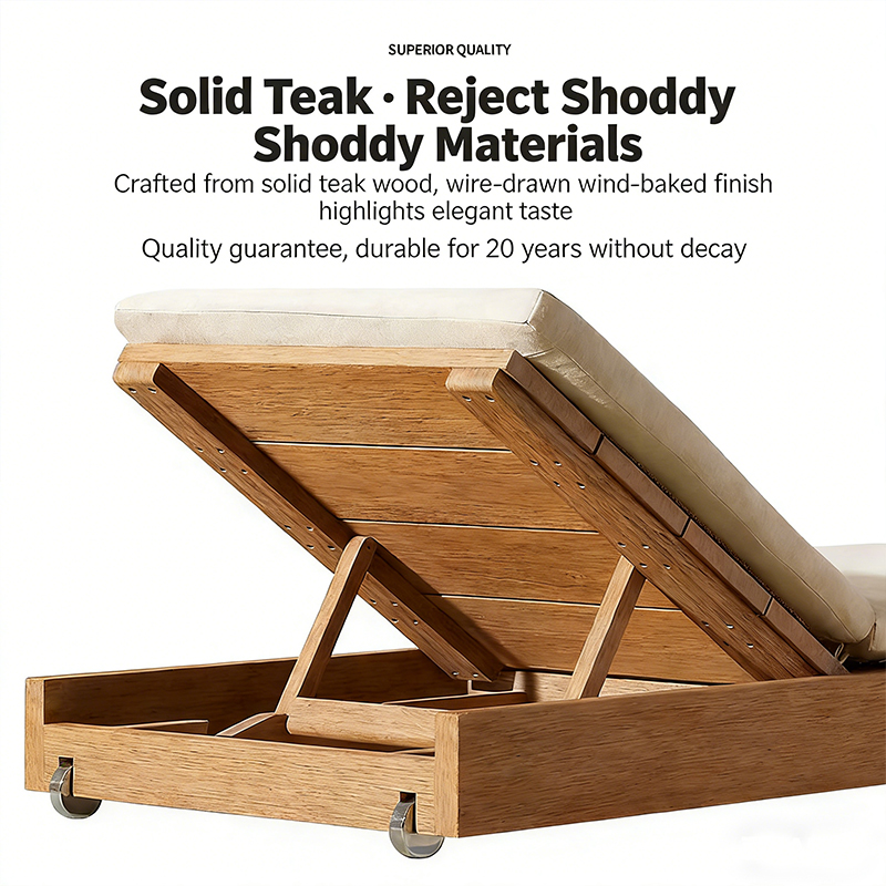 Leżanka ogrodowa z drewna teko – Outdoor Furniture Teak Wood recenzja i cena