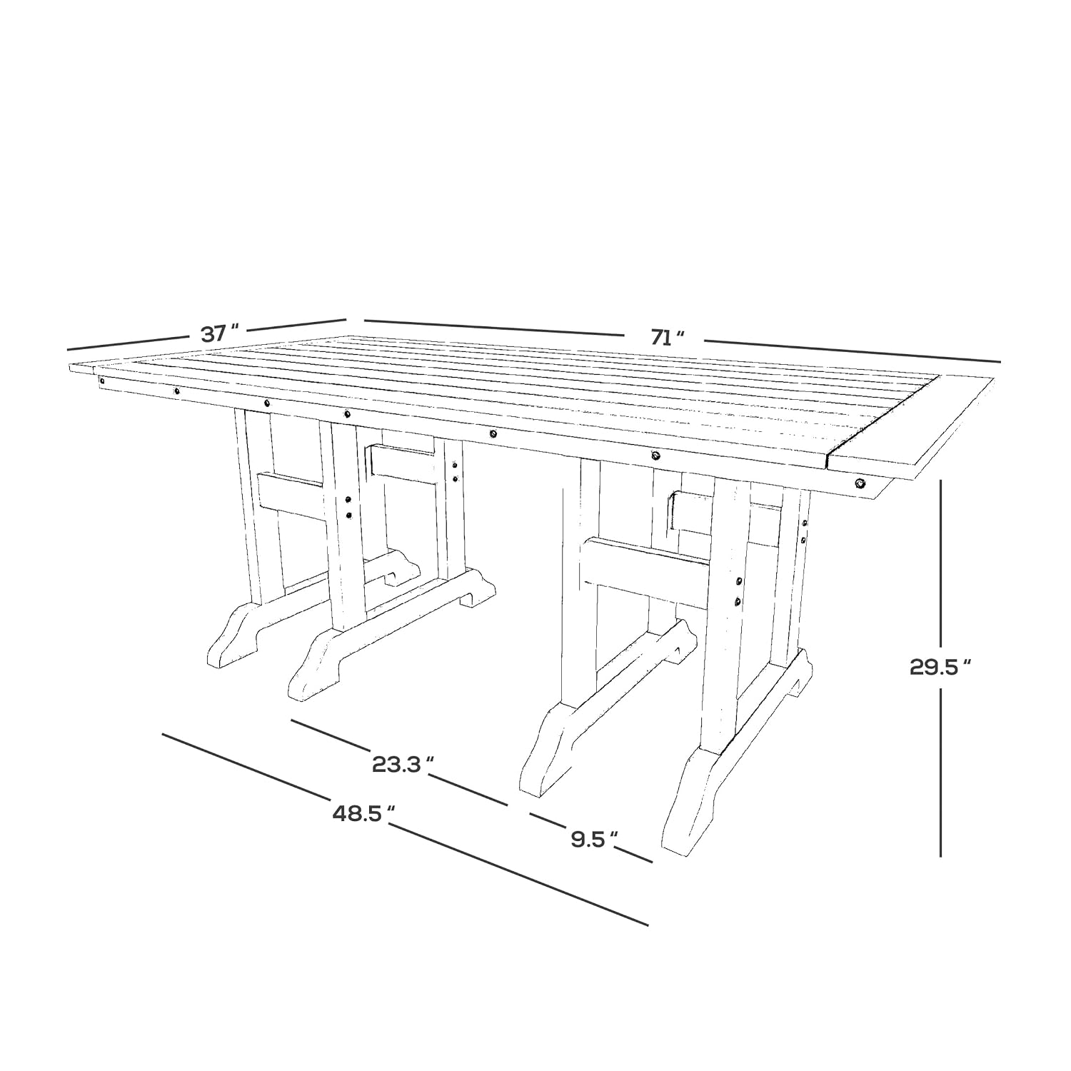 71-calowy stół do jadalni na p – Outdoor Furniture Teak recenzja i cena