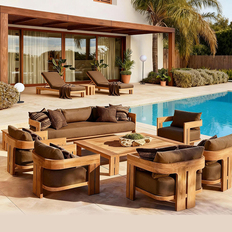 Zestaw sof zewnętrznych z drew – Outdoor Furniture Teak recenzja i cena