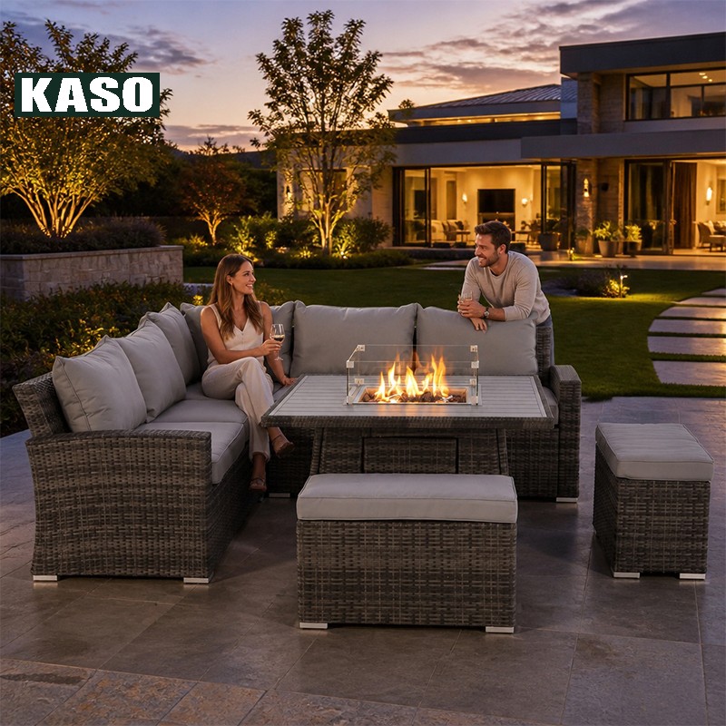 Ognisko na taras, aluminiowa r – Outdoor Furniture Set With Fire Pit recenzja i cena