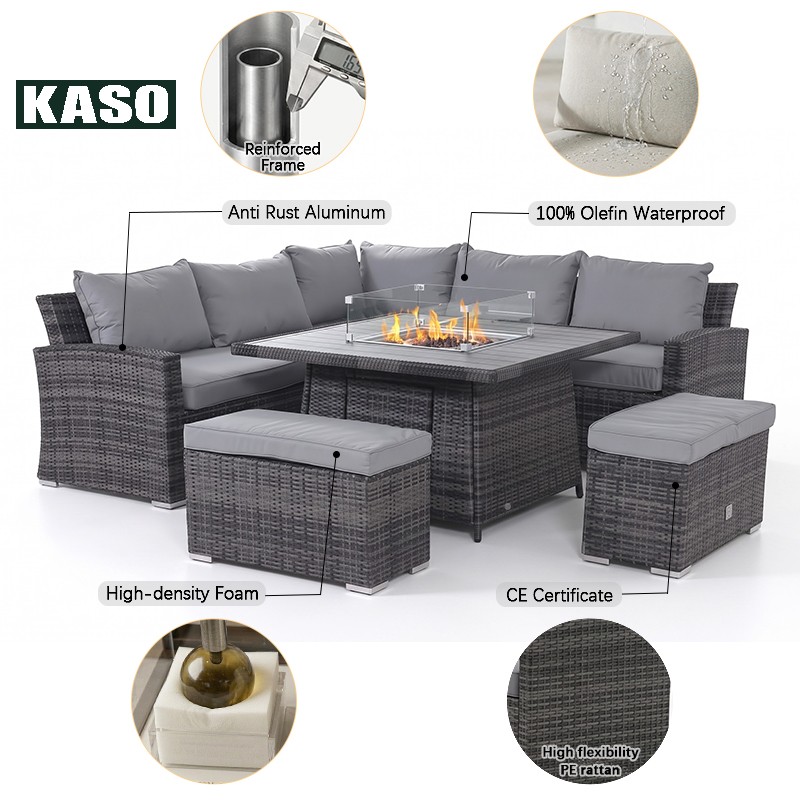 Ognisko na taras, aluminiowa r – Outdoor Furniture Set With Fire Pit recenzja i cena