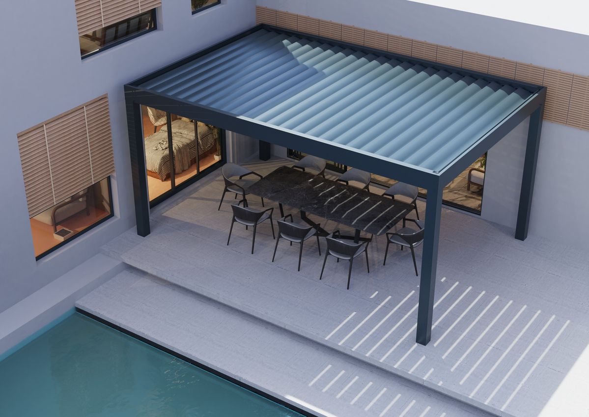 Niedrogi, prostokątny altan z  – Outdoor Furniture Metal recenzja i cena