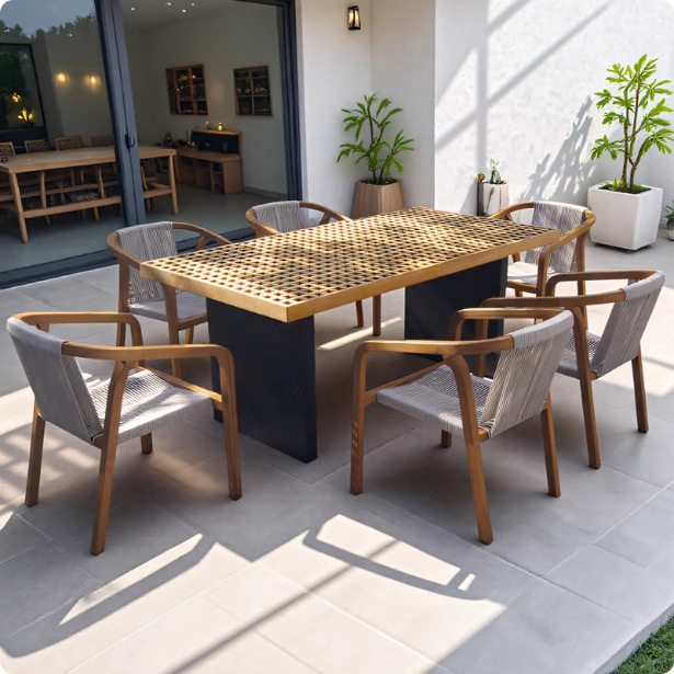 Zestaw mebli ogrodowych z lite – Outdoor Furniture Teak Wood recenzja i cena
