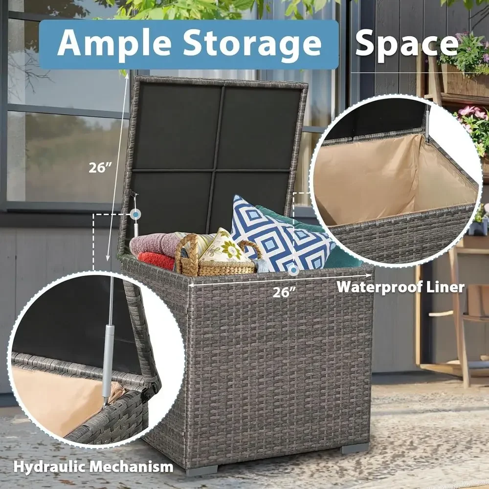 8-częściowy zestaw mebli ogrod – Outdoor Furniture Set With Fire Pit recenzja i cena