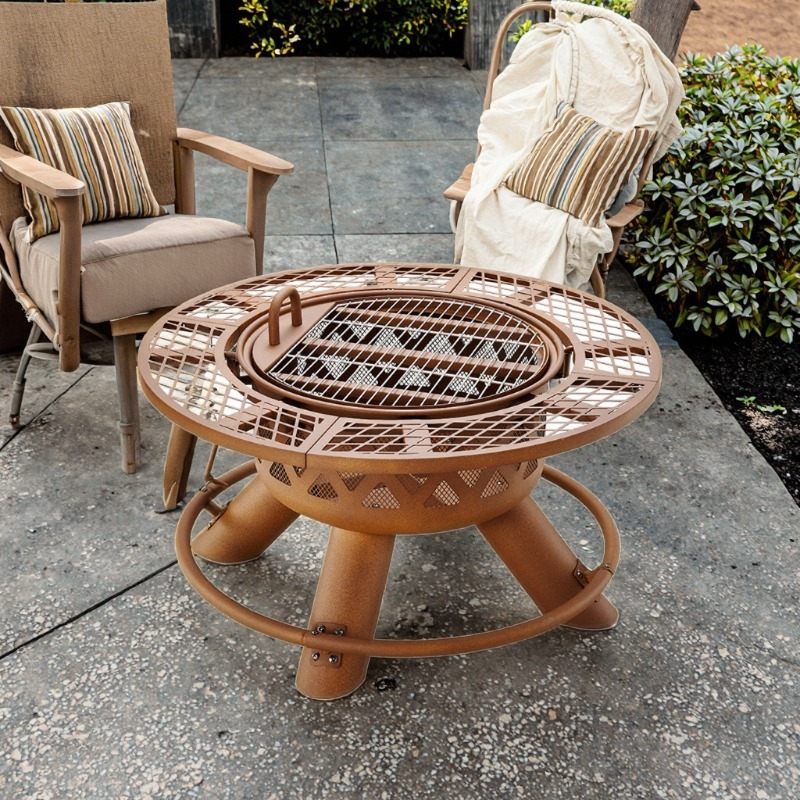 Nowoczesny, przenośny grill i  – Outdoor Furniture Set With Fire Pit recenzja i cena