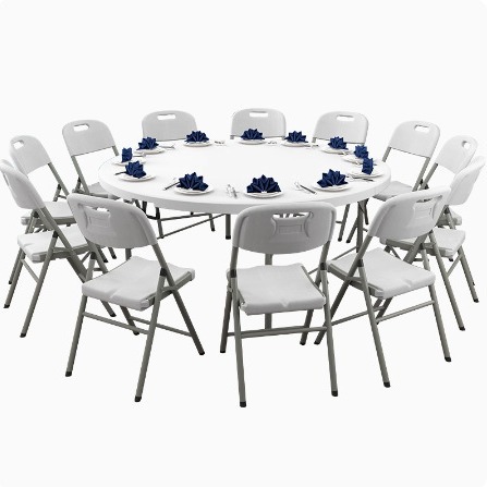 Stół składany okrągły 1.8 m, s – Outdoor Furniture Types recenzja i cena