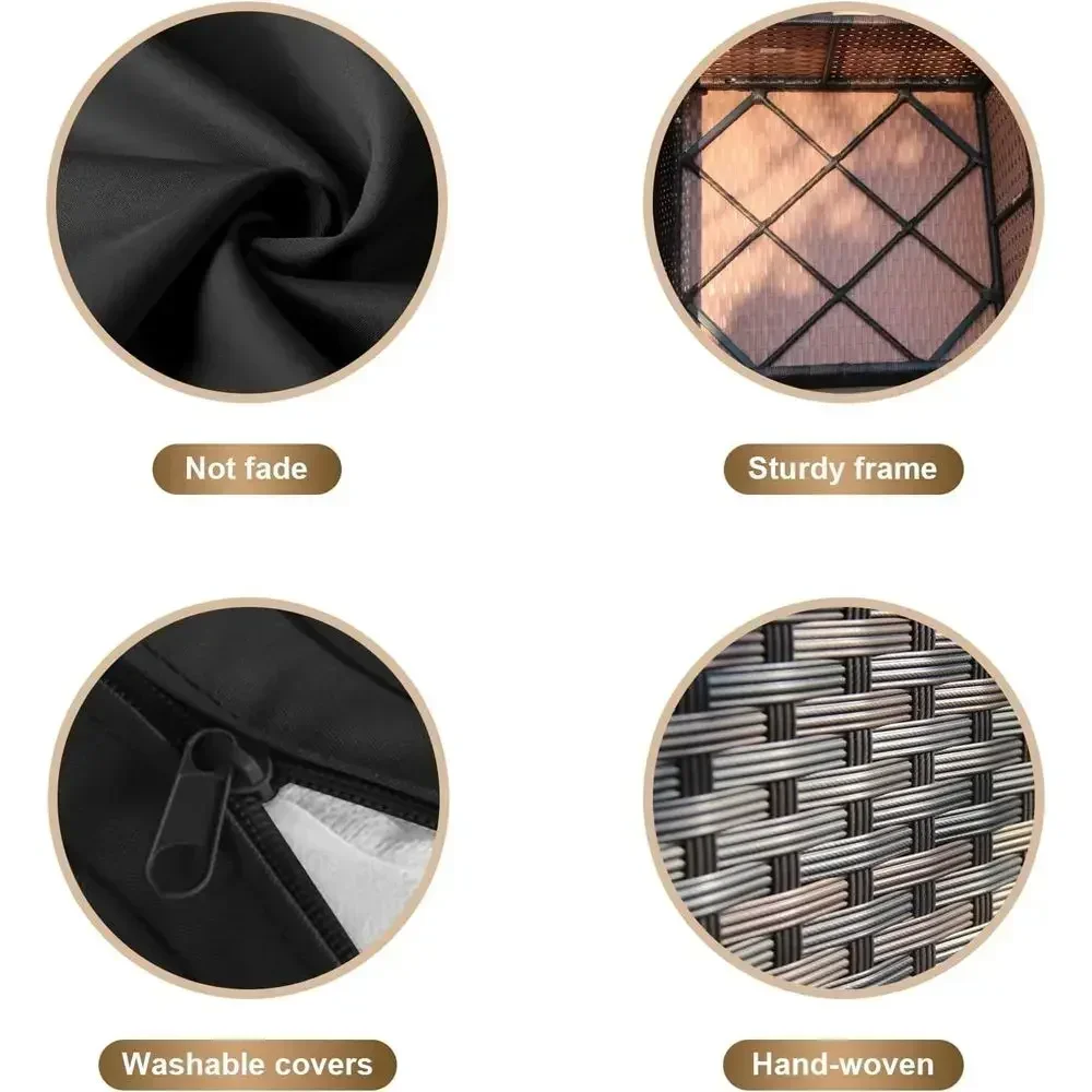 7-częściowy zestaw mebli ogrod – Outdoor Furniture Set With Fire Pit recenzja i cena